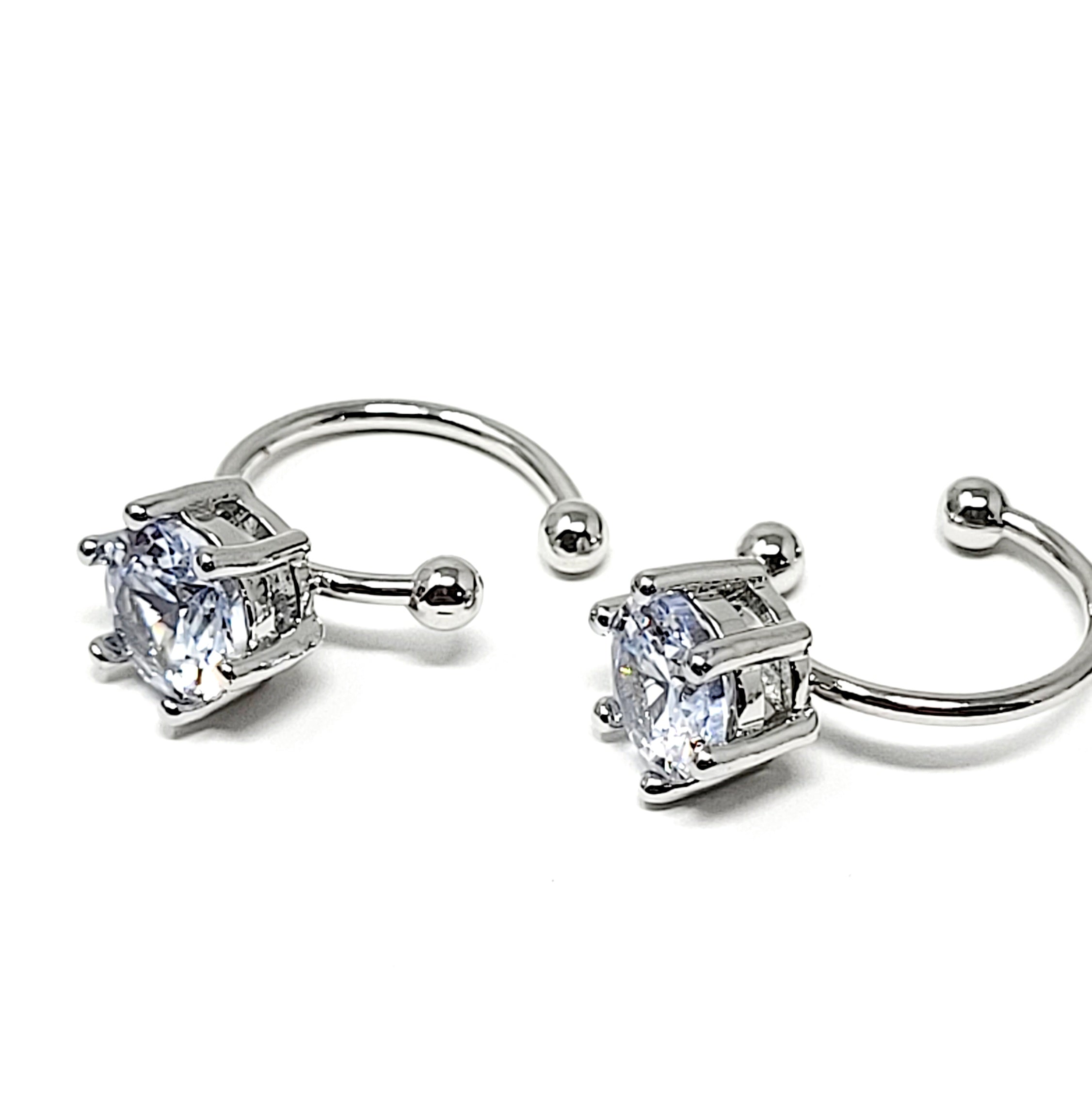 Silver Diamond Ear Cuff